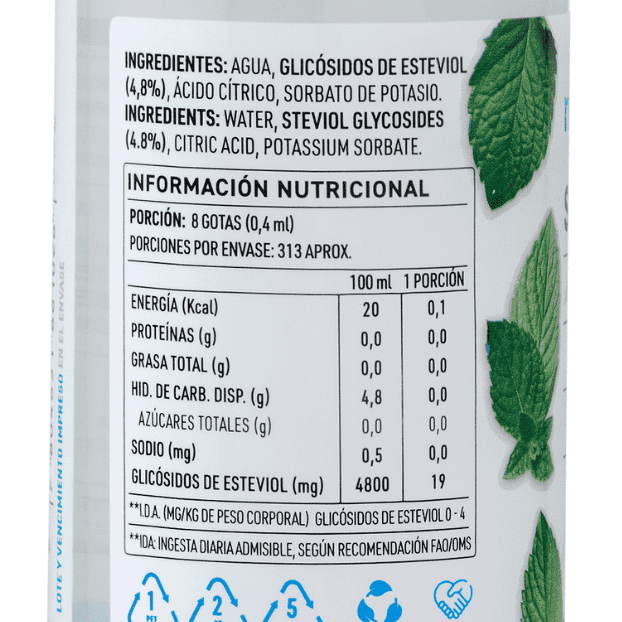 STEVIA LIQUIDA 125ml MANARE - Imagen 3